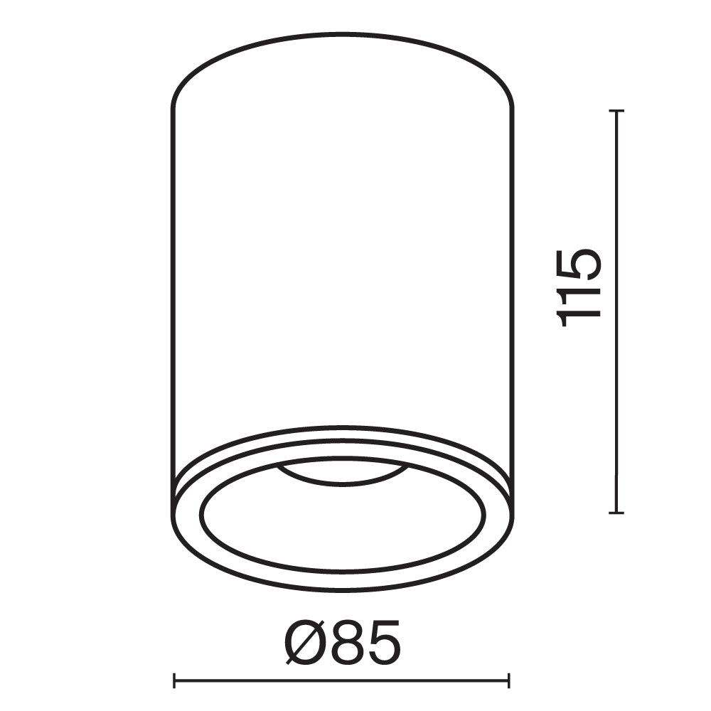 Lampa sufitowa Technical Zoom IP54 1xGU10 C029CL-01W | Biały