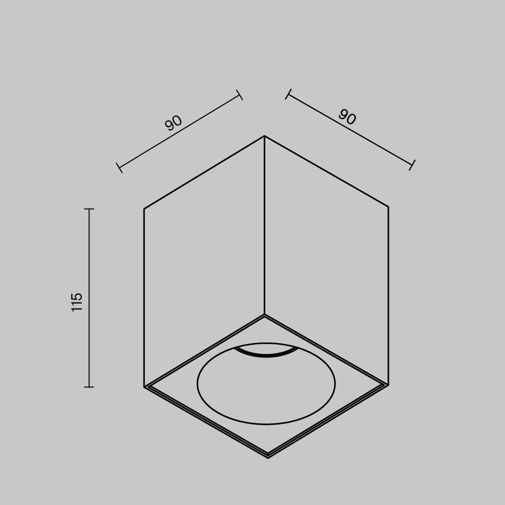 Lampa sufitowa Technical Zoom IP54 1xGU10 C030CL-01W | Biały