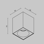 Lampa sufitowa Technical Zoom IP54 1xGU10 C030CL-01W | Biały