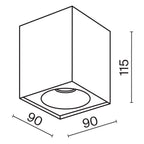 Lampa sufitowa Technical Zoom IP54 1xGU10 C030CL-01W | Biały