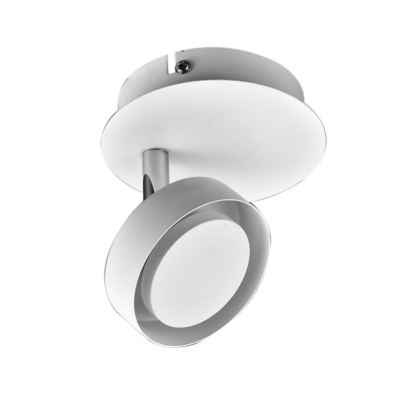 Lampa sufitowa reflektor ALEXA szer. 10cm 5W LED barwa ciepła 3000K | biały/chrom