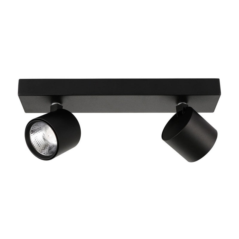 Lampa sufitowa reflektor BONIVA dł. 28,5cm 10W 2xLED ciepła biel 3000K | czarny