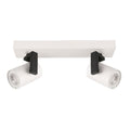 Lampa sufitowa reflektor Mola dł. 28,5cm 2xGU10 | biały/czarny