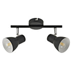 Lampa sufitowa reflektor RIADO dł. 27,5cm 2xE14 | czarny