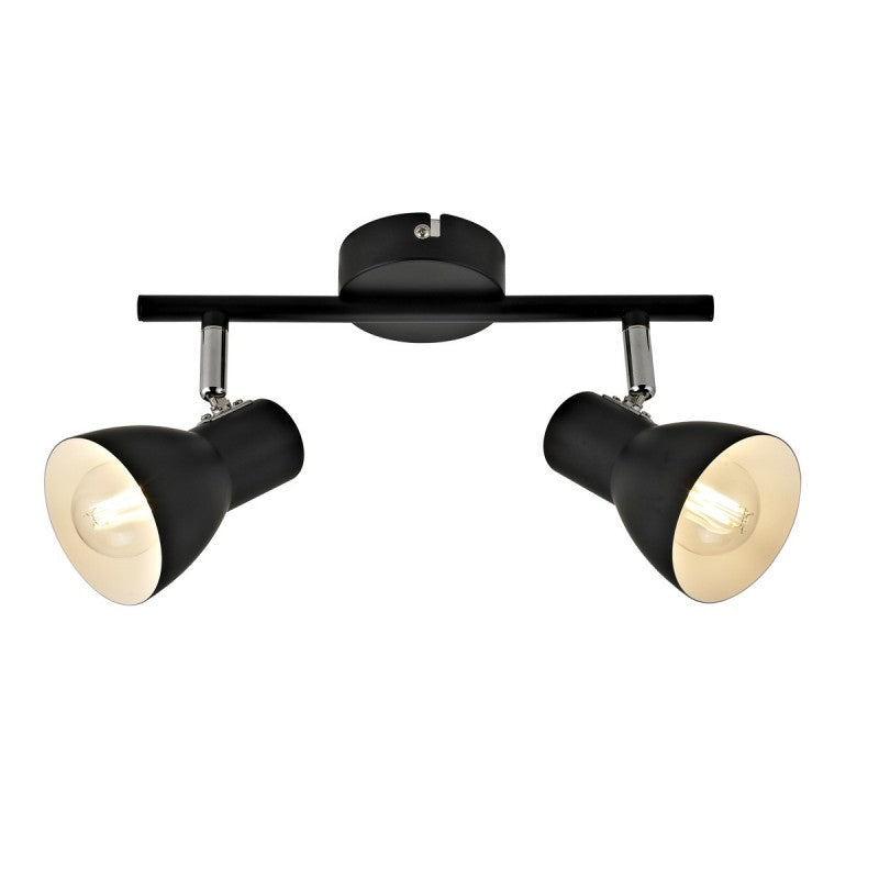 Lampa sufitowa reflektor RIADO dł. 27,5cm 2xE14 | czarny