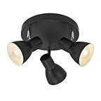 Lampa sufitowa reflektor RIADO śr. 8cm 3xE14 | czarny