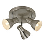 Lampa sufitowa reflektor RIADO śr. 8cm 3xE14 | nikiel