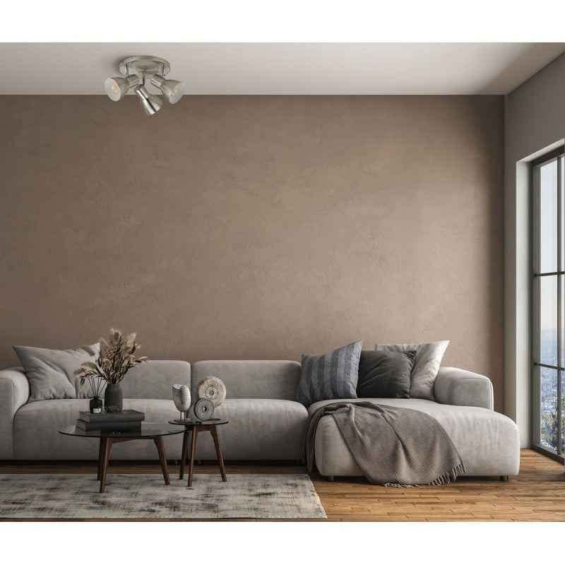 Lampa sufitowa reflektor RIADO śr. 8cm 3xE14 | nikiel