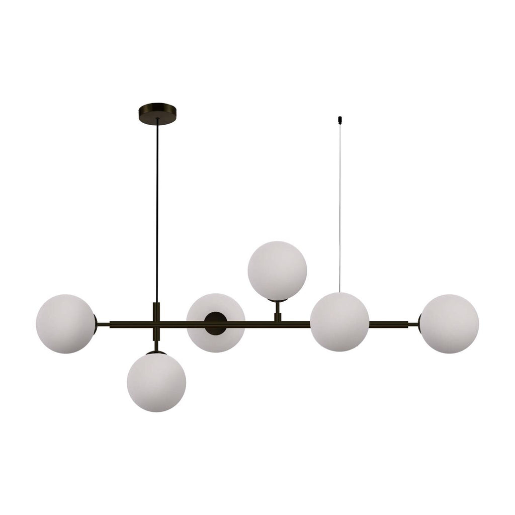 Lampa wisząca ALISA, czarny/biały, 6x40W E14