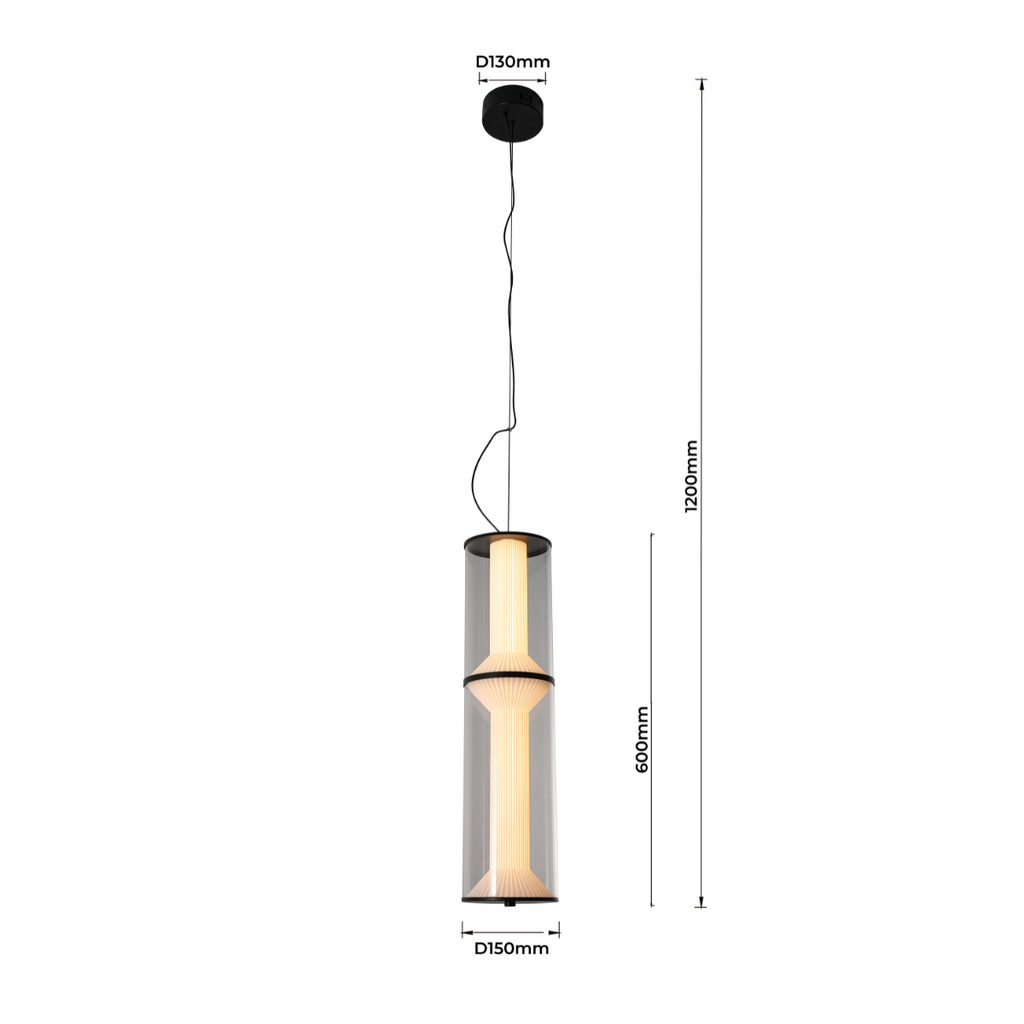 Lampa wisząca Aeris 2 transparentna LED CCT