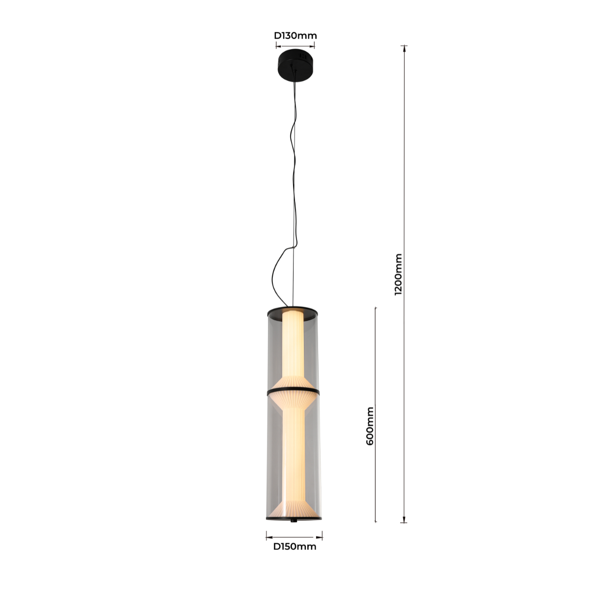 Lampa wisząca Aeris 2 transparentna LED CCT