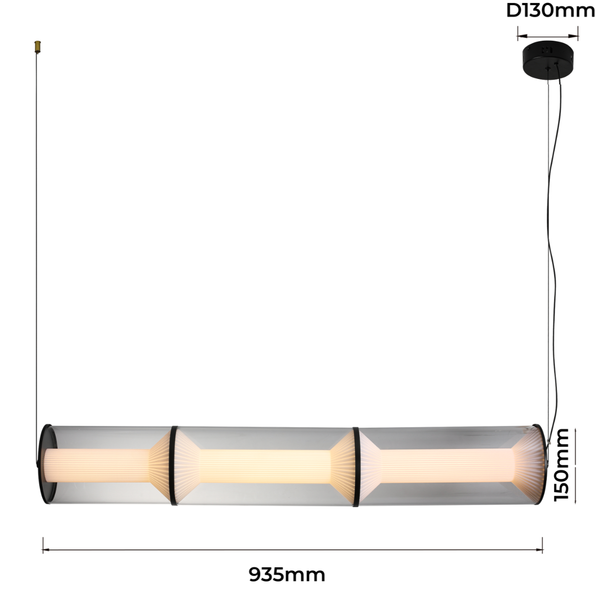 Lampa wisząca Aeris 3 linia transparent LED CCT
