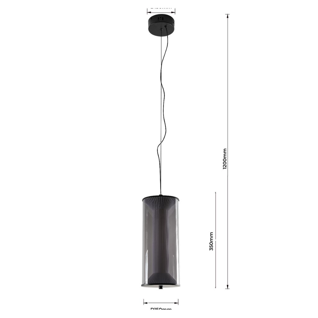 Lampa wisząca Aeris dymna LED CCT