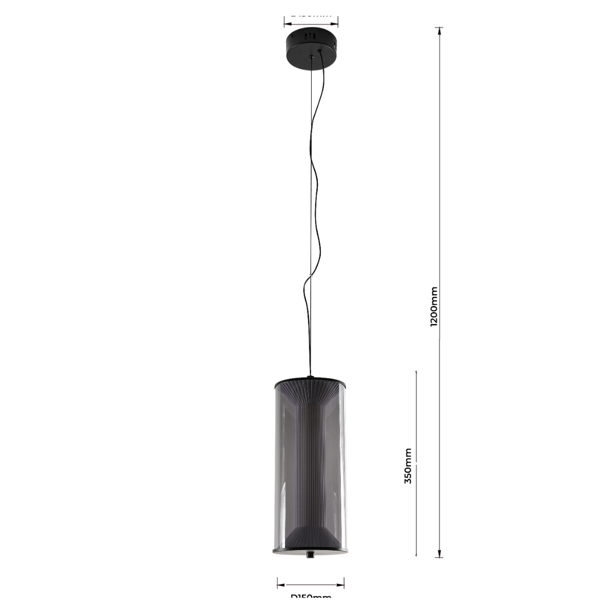 Lampa wisząca Aeris dymna LED CCT
