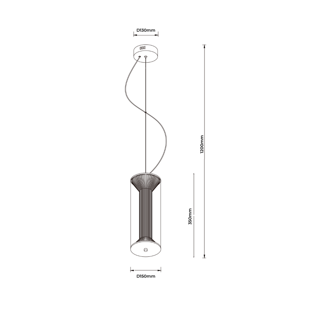 Lampa wisząca Aeris dymna LED CCT
