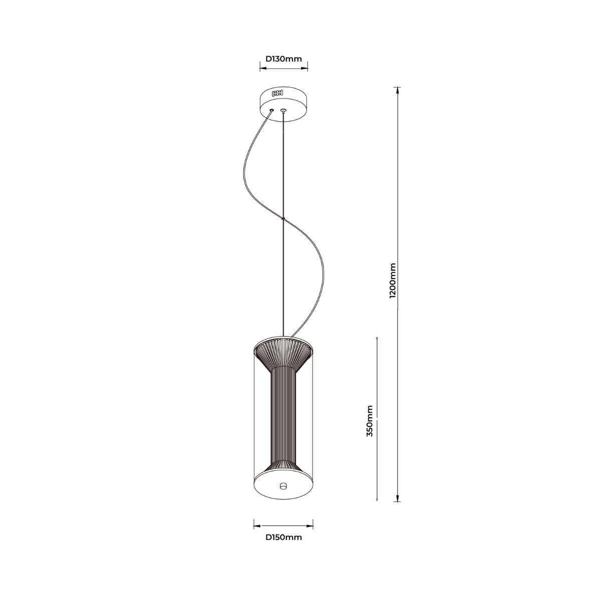 Lampa wisząca Aeris transparentna LED CCT