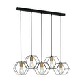 Lampa wisząca Aina 78,5cm 5xE27 | czarny