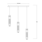 Lampa wisząca Ambiente 3 LED CCT grafitowa LP-1510/3L grafit
