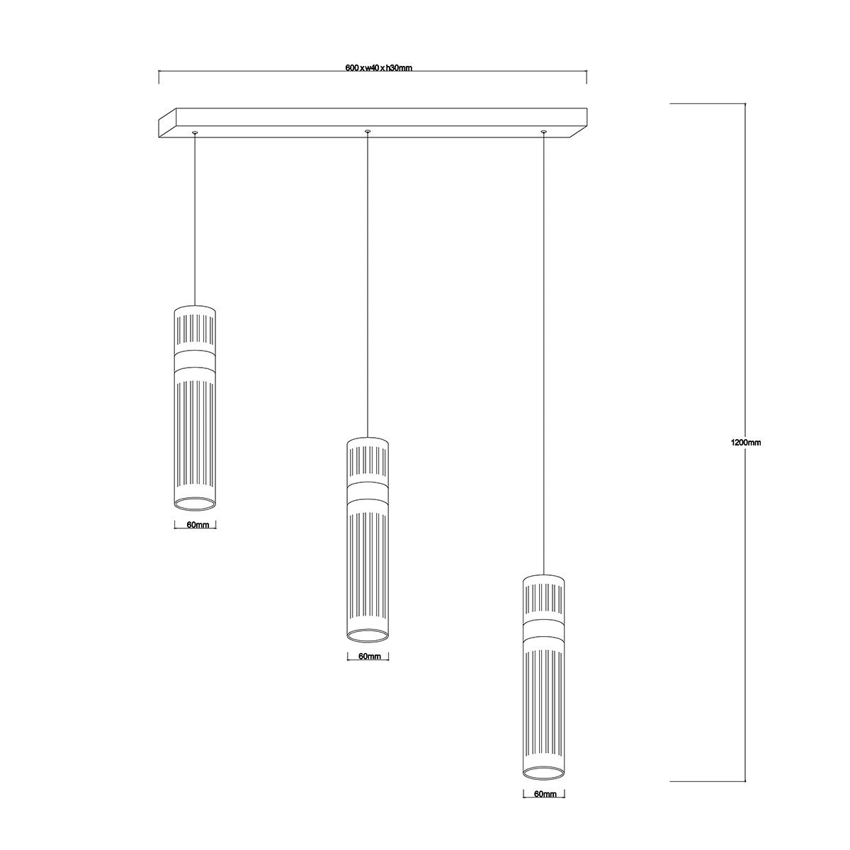 Lampa wisząca Ambiente 3 LED CCT złota LP-1510/3L GD