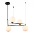 Lampa wisząca Amily śr. 40.5cm 4xG9 | złoty/biały
