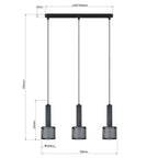 Lampa wisząca Amo czarna 3xE27