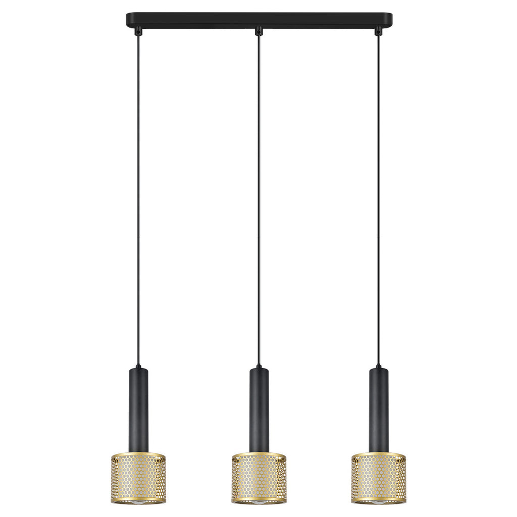Lampa wisząca Amo czarno-złota 3xE27