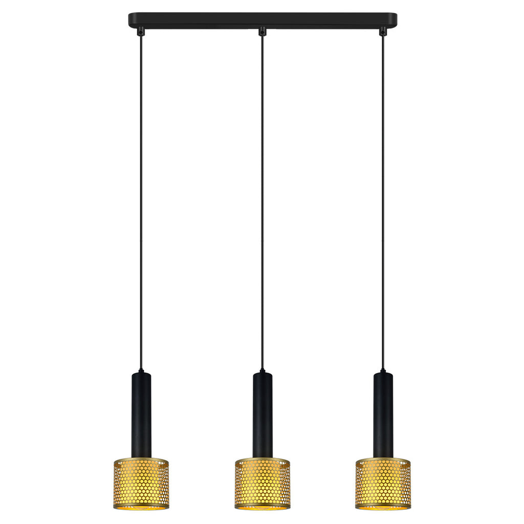 Lampa wisząca Amo czarno-złota 3xE27
