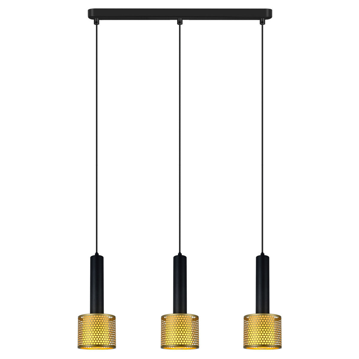 Lampa wisząca Amo czarno-złota 3xE27