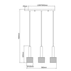 Lampa wisząca Amo czarno-złota 3xE27