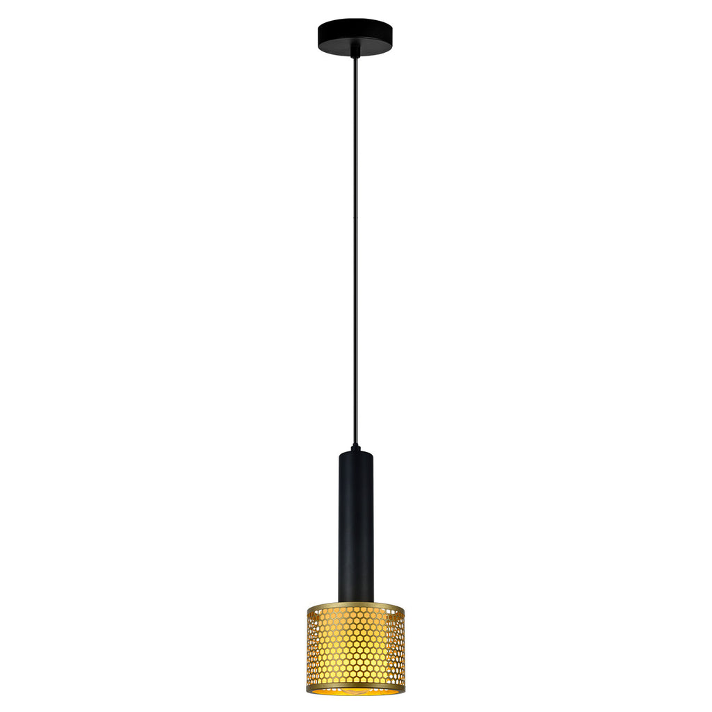 Lampa wisząca Amo złoto-czarna 1xE27