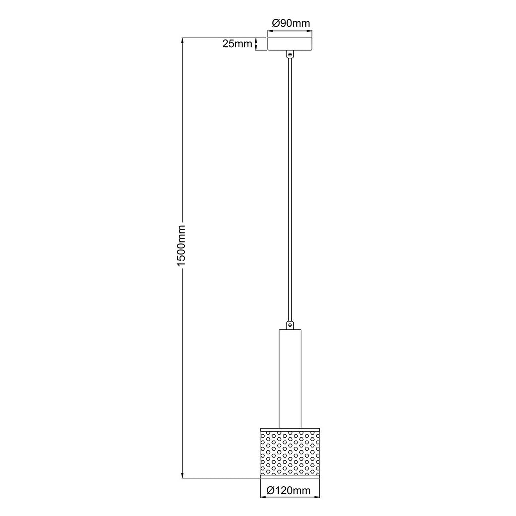Lampa wisząca Amo złoto-czarna 1xE27