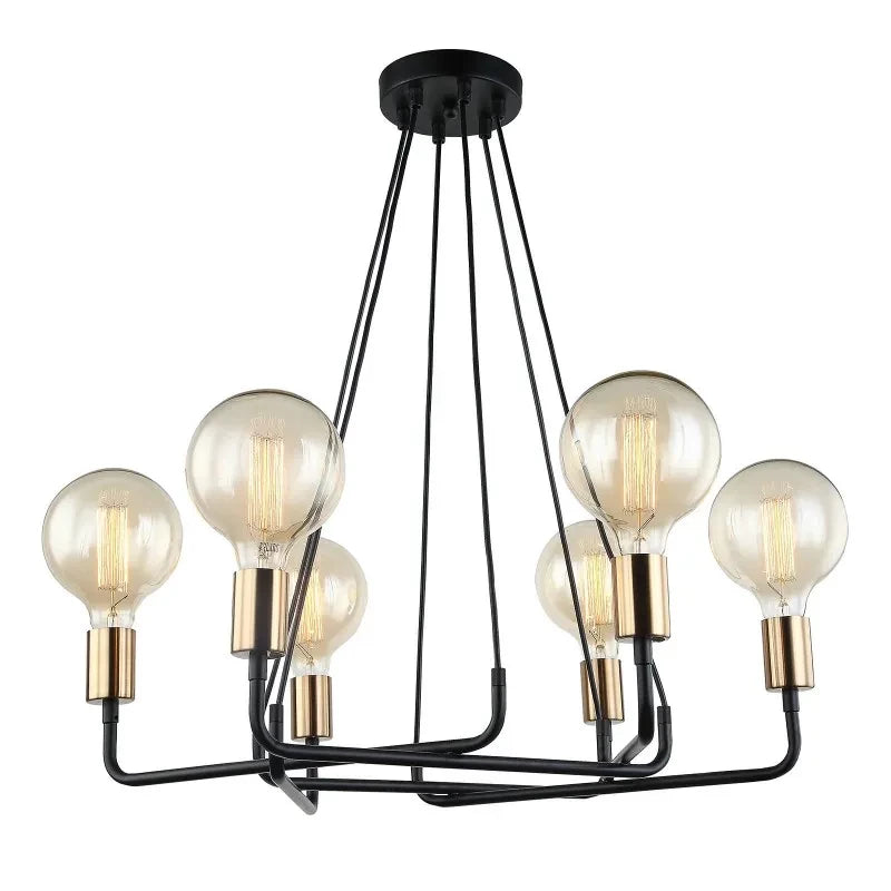 Lampa wisząca Betty śr. 59cm 6xE27 | brązowy