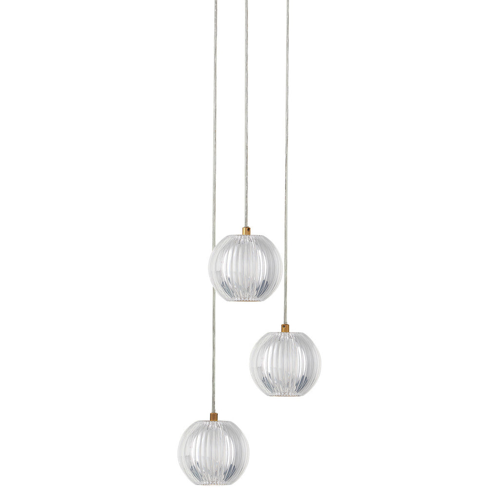 Lampa wisząca Brillant 3 złota LED CCT
