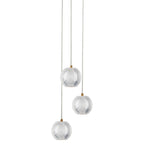 Lampa wisząca Brillant 3 złota LED CCT