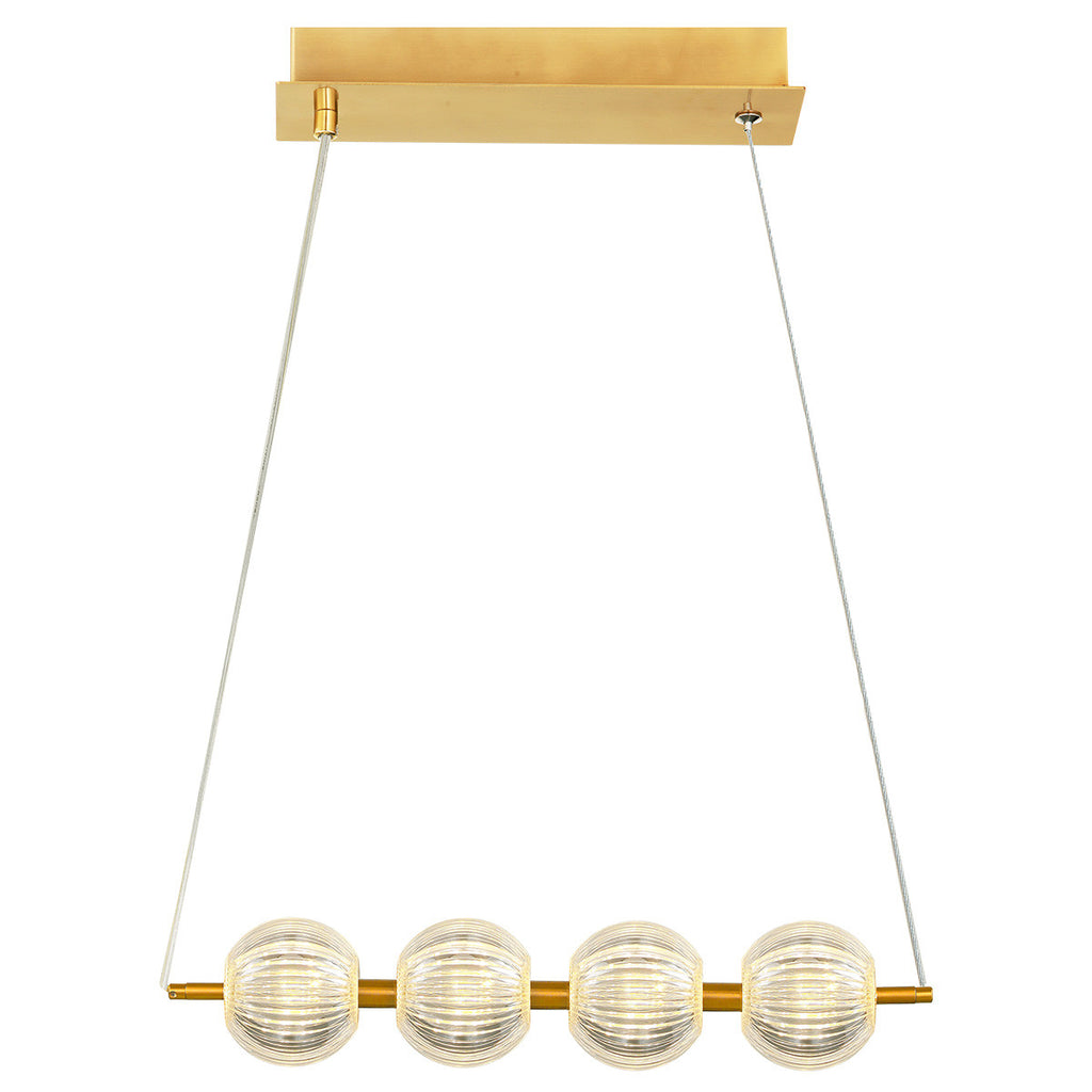 Lampa wisząca Brillant 4 złota LED CCT