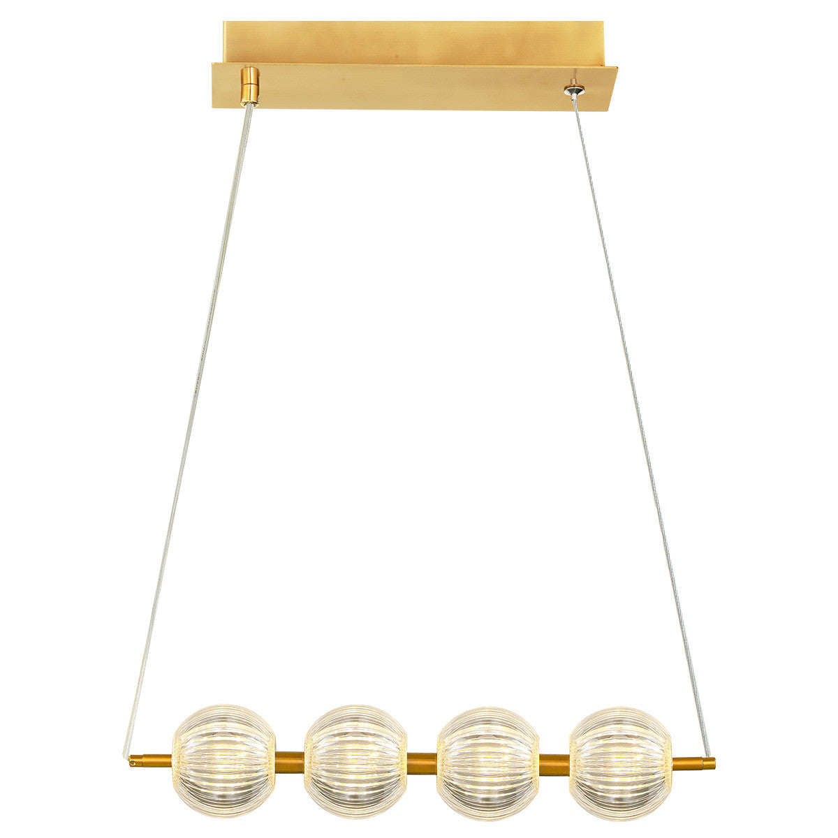 Lampa wisząca Brillant 4 złota LED CCT