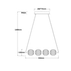 Lampa wisząca Brillant 4 złota LED CCT