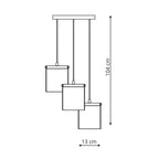 Lampa wisząca CANTOS III, chrom/transparentny, 3x6W LED, barwa neutralna 4000K