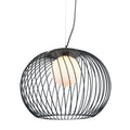 Lampa wisząca CLARISA śr. 43cm E27 | czarny/biały