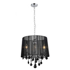 Lampa wisząca CORNELIA śr. 43cm 3xE14 | biały/chrom/transparentny