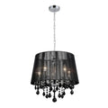 Lampa wisząca CORNELIA śr. 45cm 5xE14 | biały/chrom/transparentny