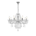 Lampa wisząca CRISTALLO VIII, chrom/transparentny, 8x60W E14