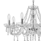 Lampa wisząca CRISTALLO VIII, chrom/transparentny, 8x60W E14