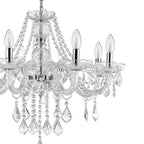 Lampa wisząca CRISTALLO VIII, chrom/transparentny, 8x60W E14