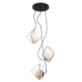 Lampa wisząca Canto dł. 52cm 3xE27 | czarny/chrom/biały