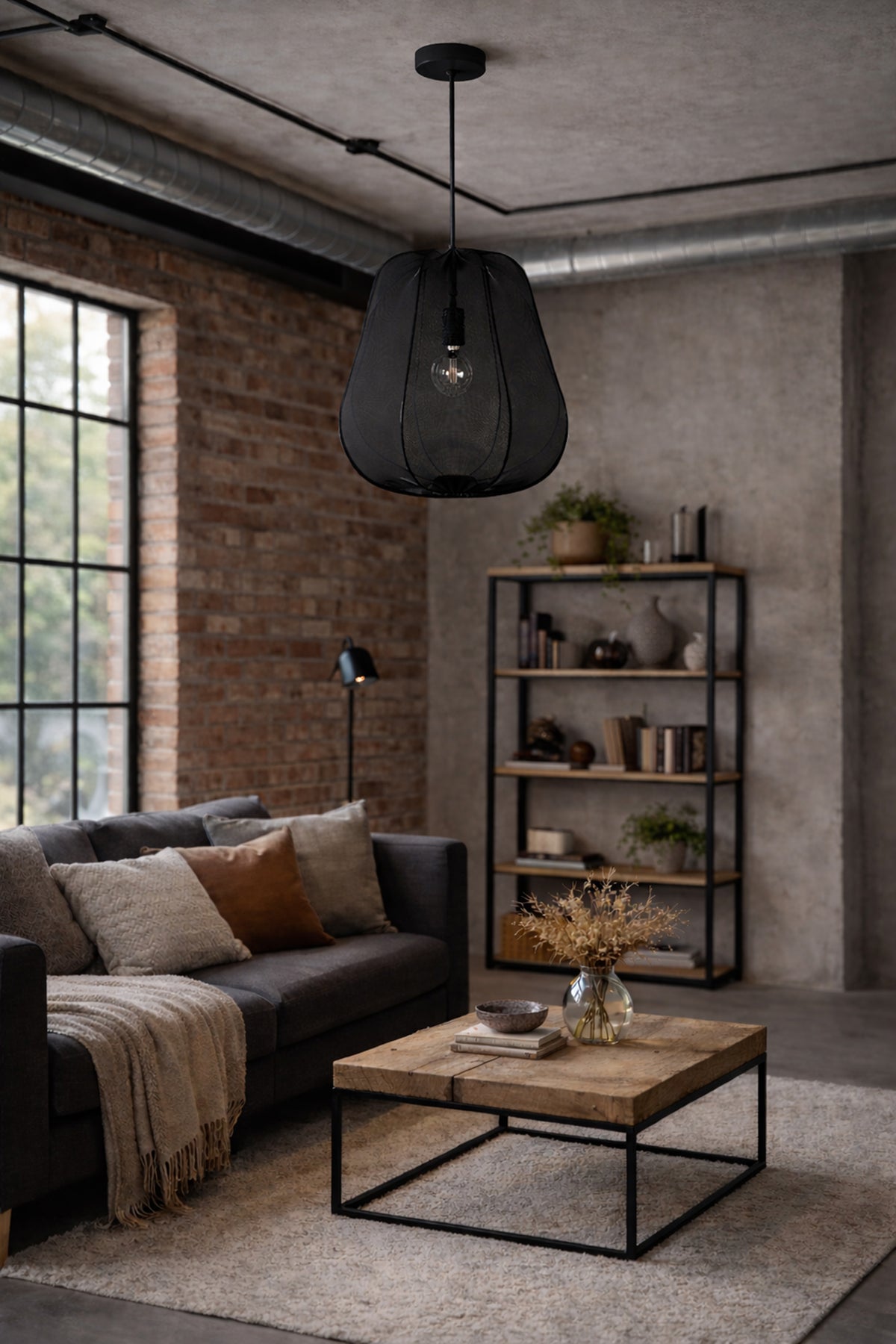 Lampa wisząca DUOLLA BARI 752446 Czarny/n/a 1xE27 średn.37cm