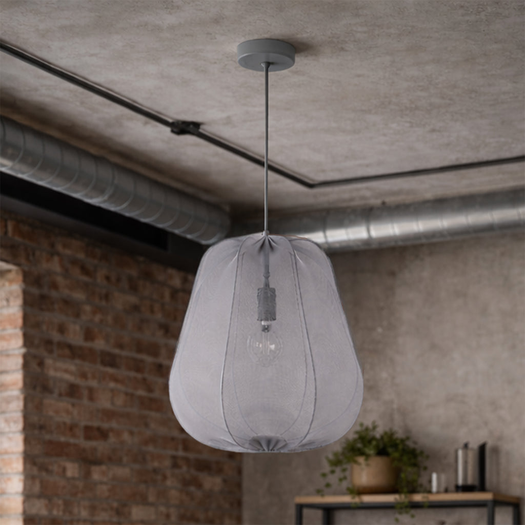 Lampa wisząca DUOLLA BARI 752453 szary/n/a 1xE27 średn.37cm