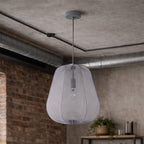 Lampa wisząca DUOLLA BARI 752453 szary/n/a 1xE27 średn.37cm