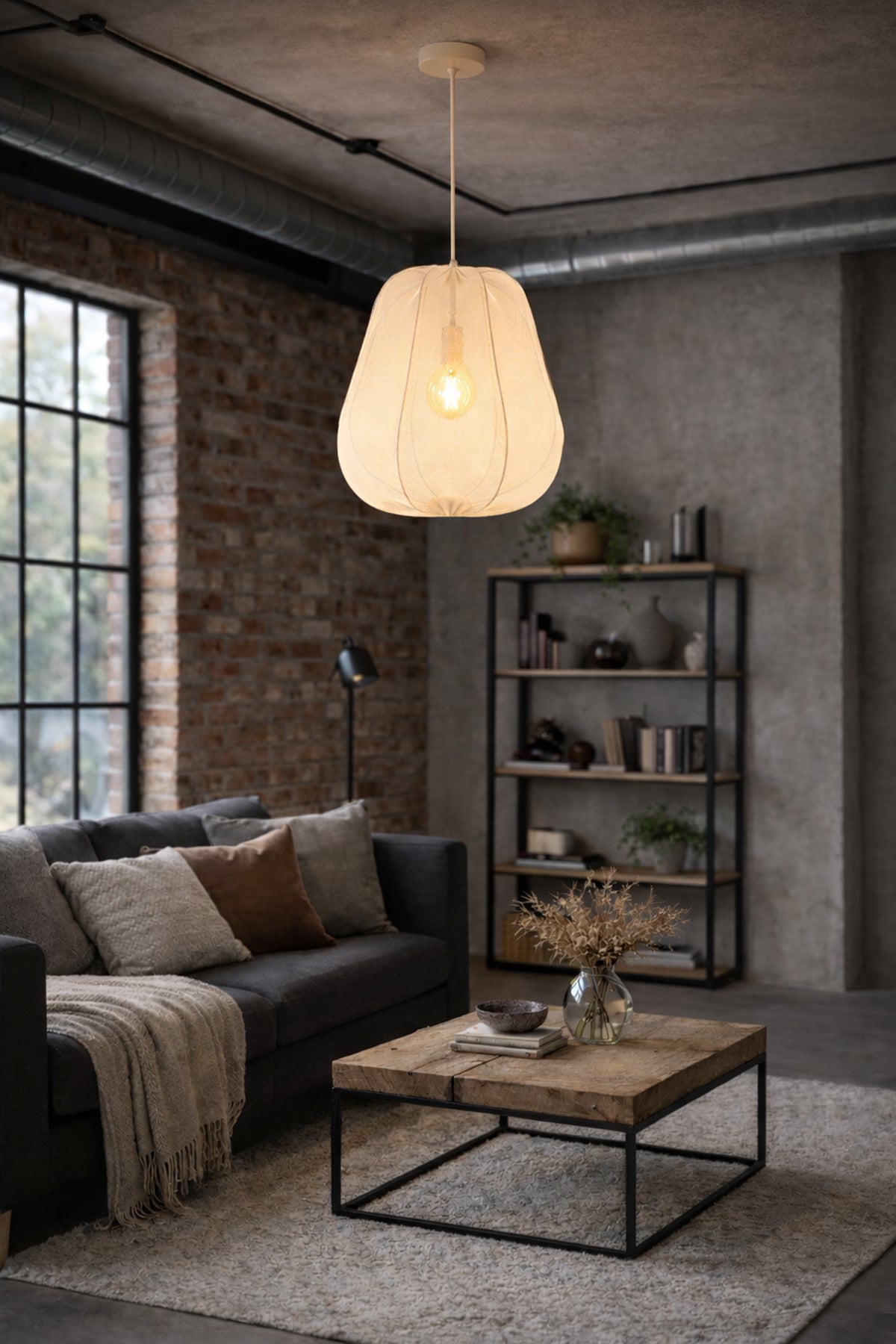 Lampa wisząca DUOLLA BARI 752477 Biały/n/a 1xE27 średn.37cm