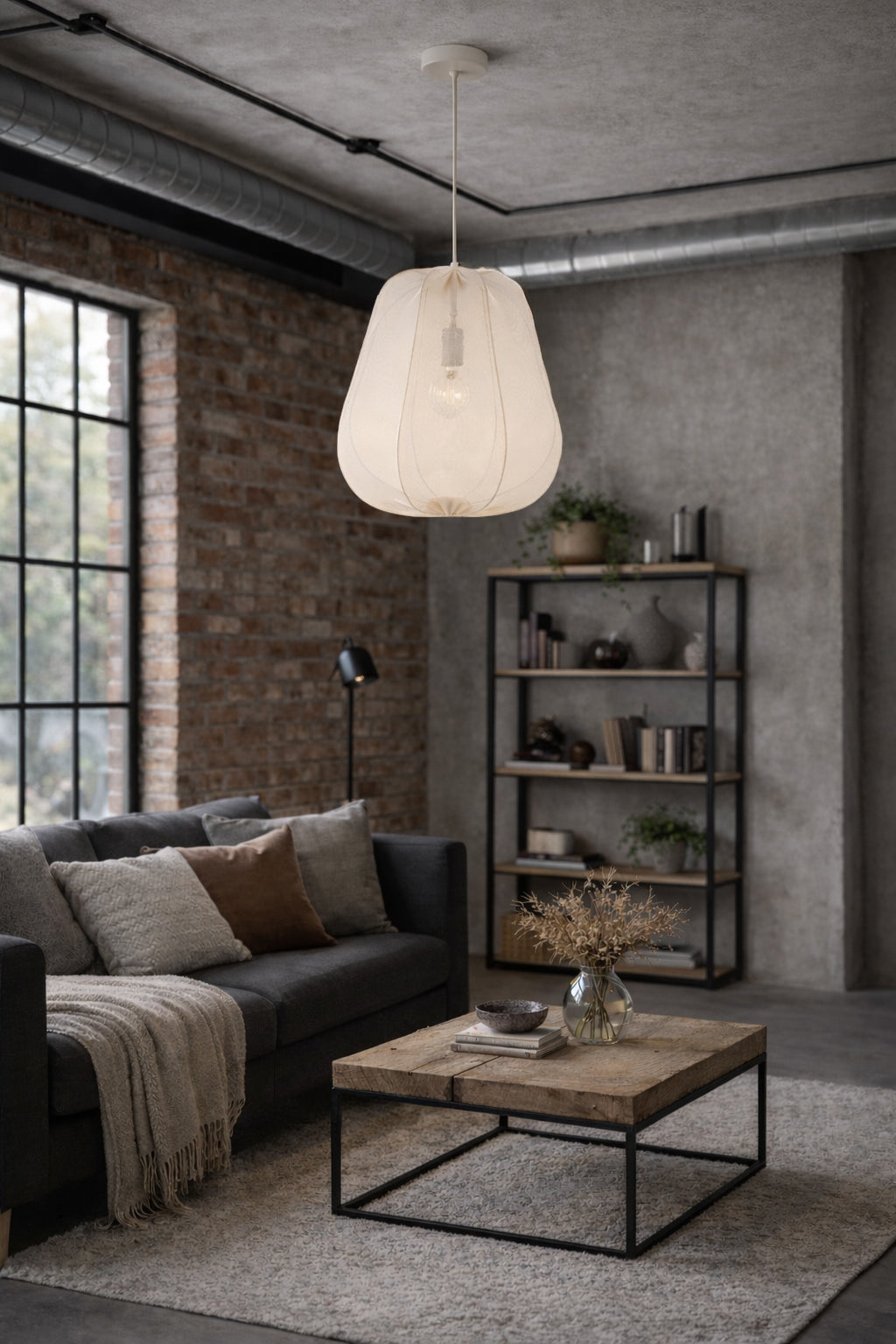 Lampa wisząca DUOLLA BARI 752477 Biały/n/a 1xE27 średn.37cm